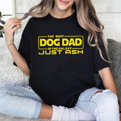 Petthouse | Personalized Best Dog Dad In The Galaxy Shirt, Dog Dad Shirt, Father's Day Gift For Dad