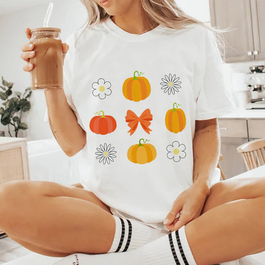 Petthouse | Fall Pumpkin Shirt, Coquette Orange Bow Fall Shirt, Pumpkin Lover Shirt, Thanksgiving