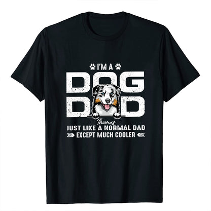 Petthouse | Customized I'm Dog Dad Shirt, Berger Australien Art Novelty Shirt, Father Gifts For Dog