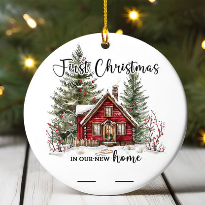 Petthouse | First Christmas In Our New Home Ceramic Ornament, Christmas Ornament, First House Ornament