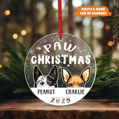 Petthouse | Personalized Dog Xmas Ornament, Dog Christmas Ornament, Paw Christmas, Dog Breed, Cat Lover Gift