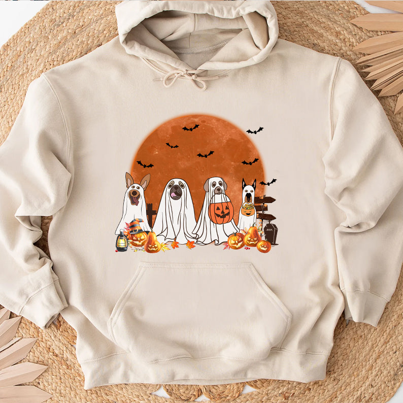 Petthouse | Spooky Dogs Shirt, Fall Spooky Season Pumpkin Tshirt, Halloween Festive Party Tee