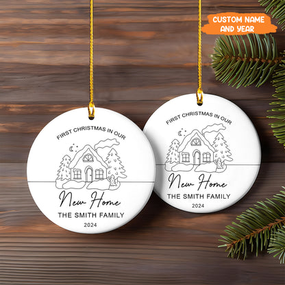 Petthouse |  Personalized First Christmas In Our New Home 2024, Housewarming Gift, Christmas Ornament