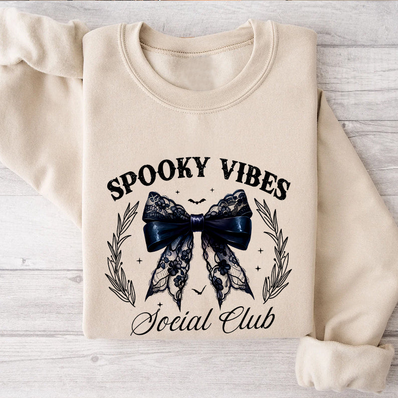 Petthouse | Spooky Vibes Social Club Shirt, Halloween Shirt, Halloween Coquette Bow Shirt