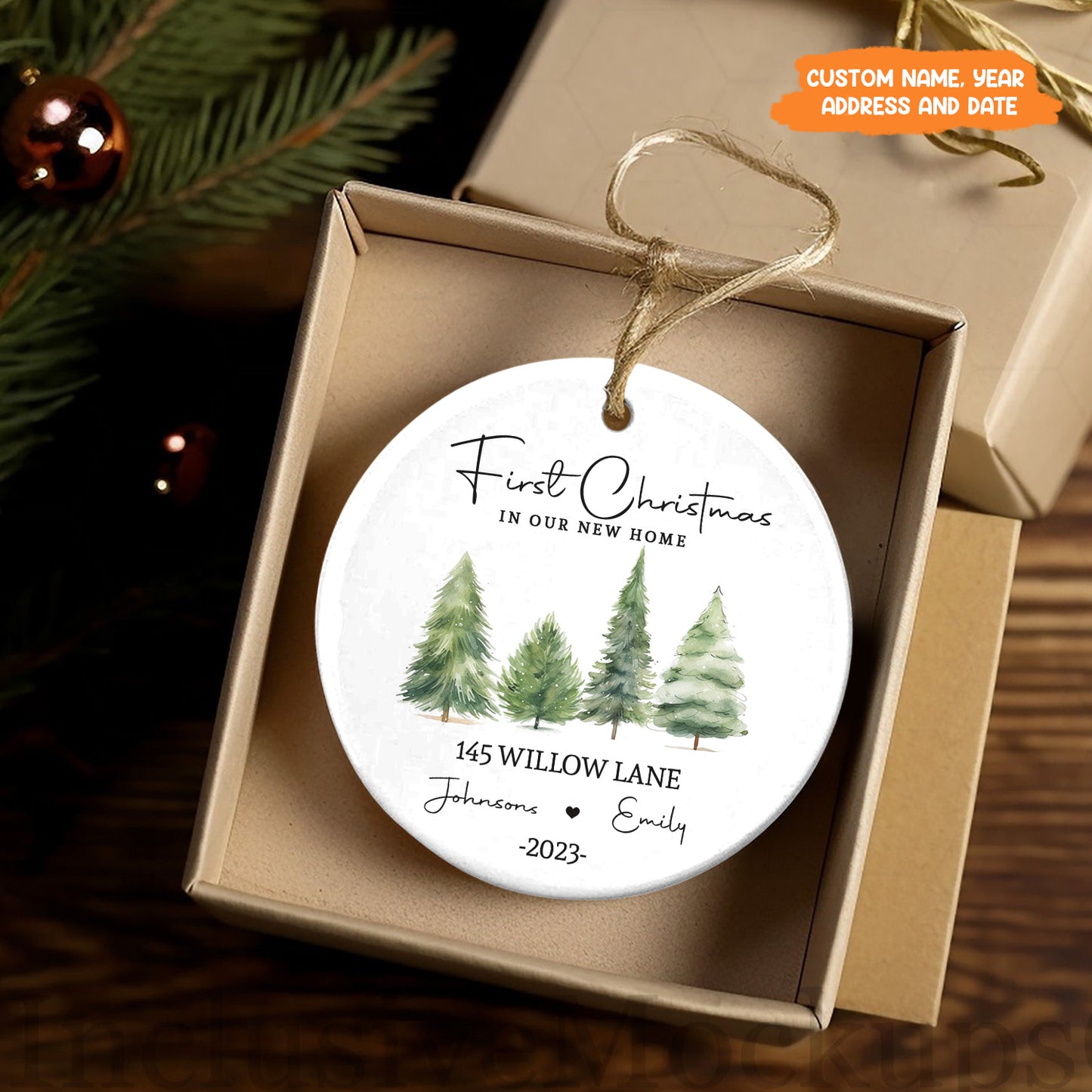 Petthouse | Personalized First Christmas In Our New Home Ornaments, 2024 Home Keepsake, Christmas Gift