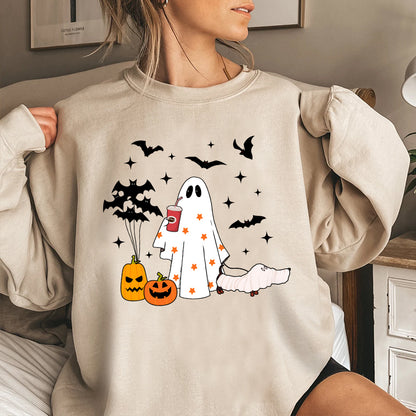 Petthouse | Halloween Ghost Dachshund Dog Shirt, Сute Ghost Dog Shirt, Women Halloween, Spooky Vibes