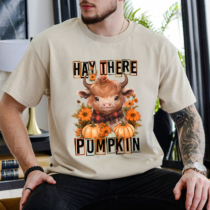 Petthouse | Hay There Pumpkin Cow Shirt, Autumn Fall Thanksgiving, Housewarming Gift, Spooky Vibes