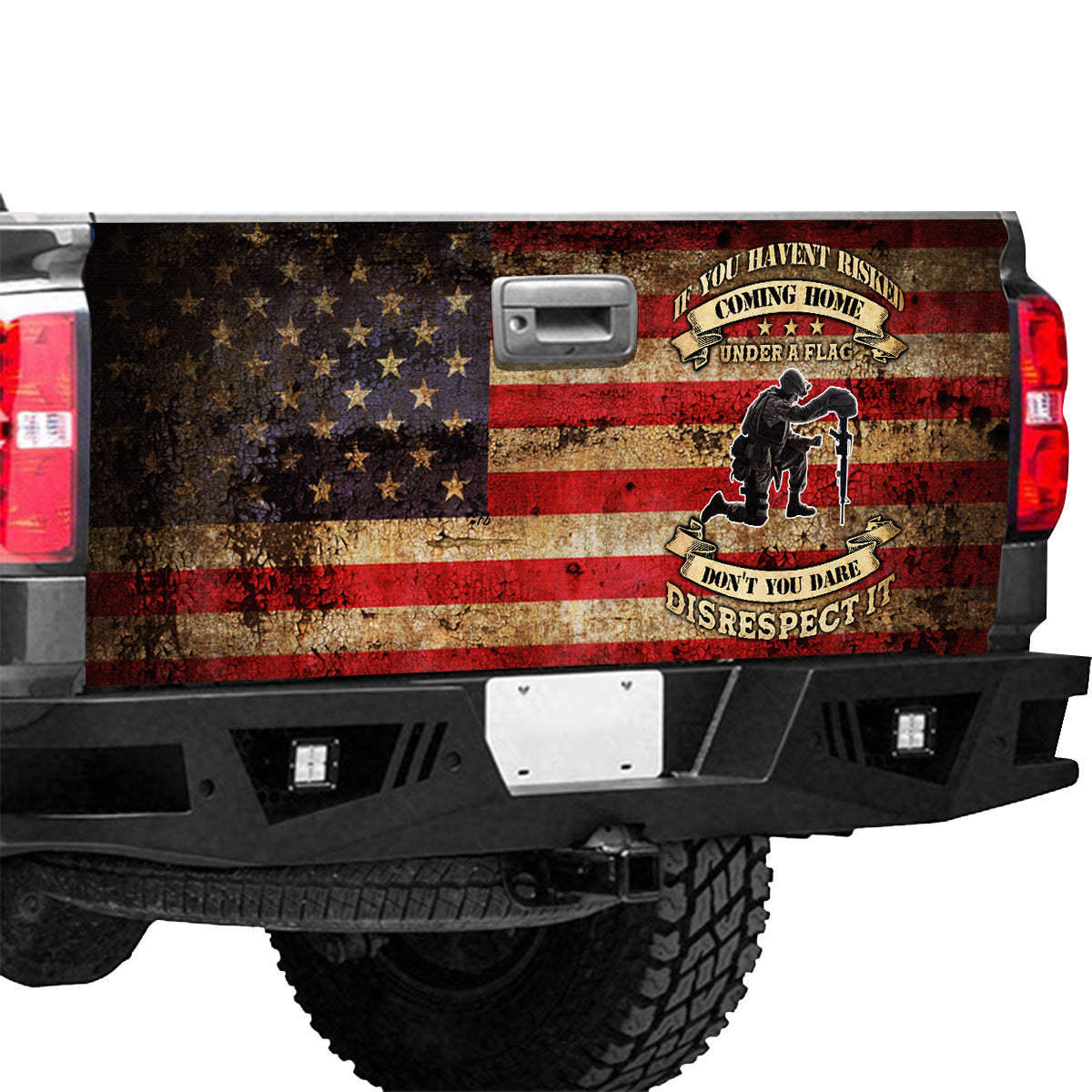 Petthouse | Veteran Army Tailgate Wrap American Soldier Army Military Truck Tailgate Decal Sticker Wrap