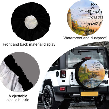 Petthouse | So Very Thankful Spare Tire Cover Lighthouse Wheel Cover Car Accessory Thankyou Gift Car Accessory