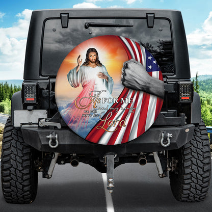 Petthouse | Jesus Christ Heaven We Will Serve The Lord Spare Tire Cover Christian Gift Wheel Cover