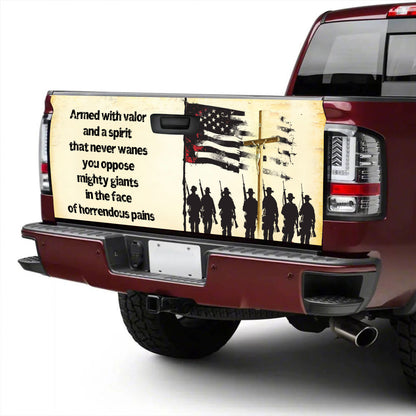 Petthouse | Jesus Veteran American Flag Tailgate Wrap Memorial Day Graphic Wraps 4th Of July Truck Wraps