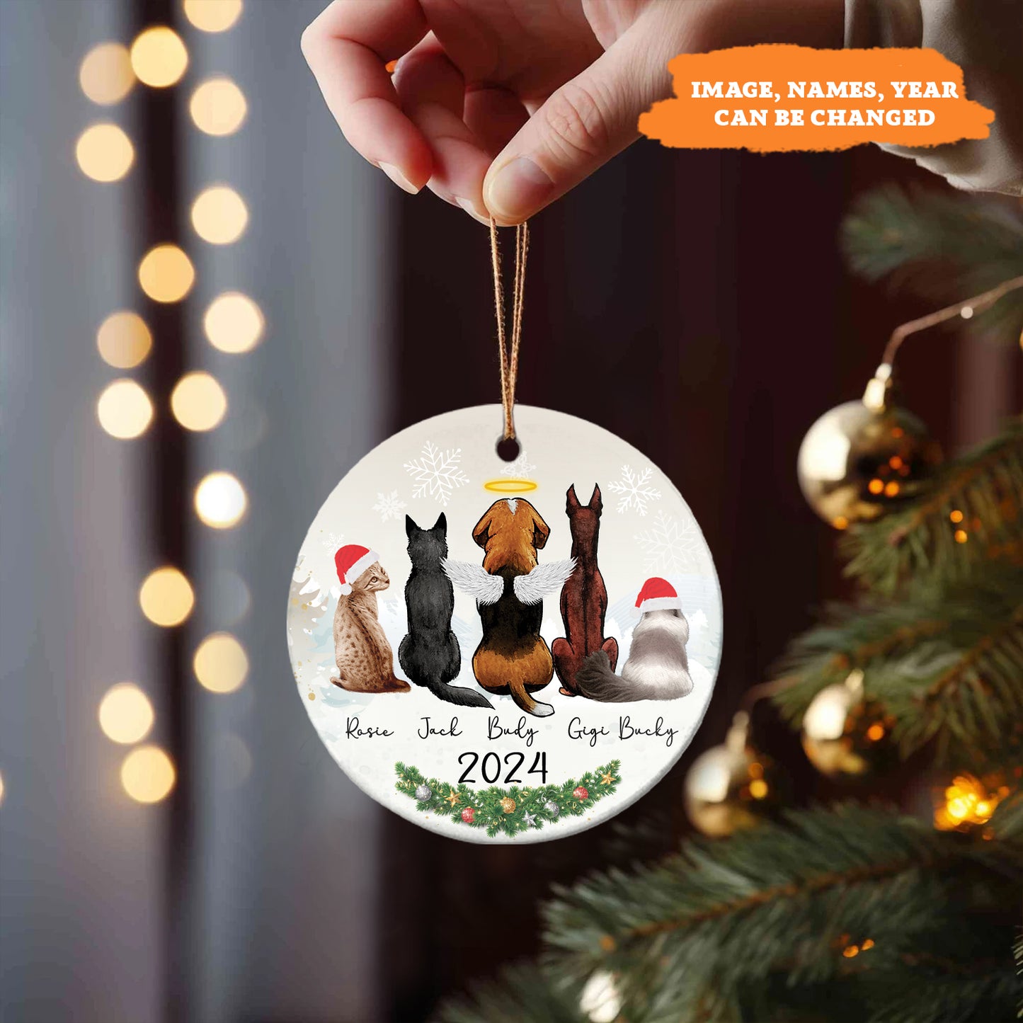 Petthouse | Custom Dogs Ornaments, Cats Ornaments, Xmas Tree Ornament, Christmas Ornament, Cat Dog Ornament