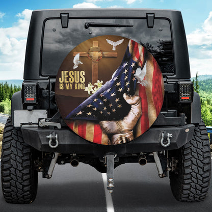 Petthouse | Jesus Tire Wheel Protector Faith Gift Women Worship All Season Protection Jesus Spare Tire Cover