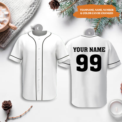 Petthouse | Custom Name Number Baseball Shirt Christmas Ornament, Flat Baseball Team Ornament