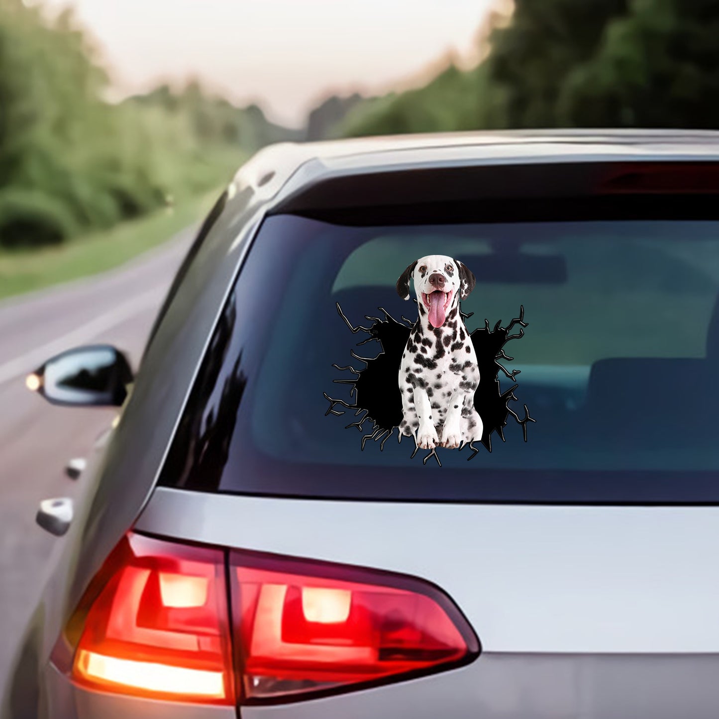Petthouse | Dalmatian Adhesive Vinyl Decal Dog Peel And Stick Sticker Indoor Outdoor Use Car Window Decor