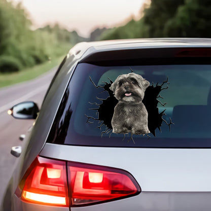 Petthouse | Black Shih Tzu Puppies Crack Holder Printed Stickers Shih Tzu Owner Decal Window Car Decoration