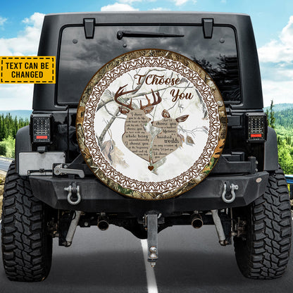 Petthouse | Customized Tire Cover I Choose You Cover Deer Couple Art Wrap Deer Artwork Cover Couple Gift