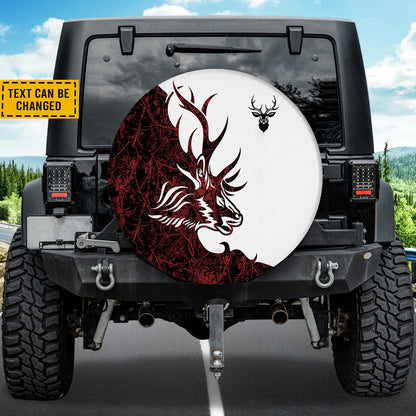 Petthouse | Custom Name Hunting Spare Tire Cover, Deer Hunting Spare Wheel Cover, Deer Hunting Camo Wheel Cover