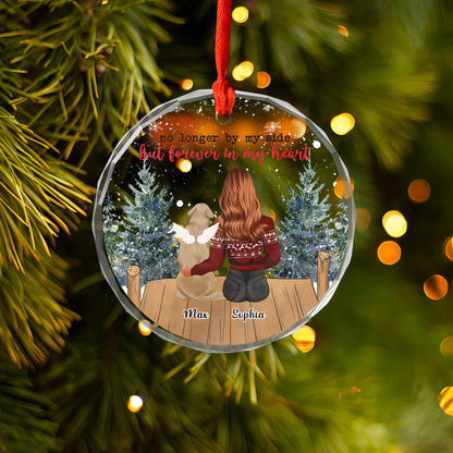 Petthouse | Custom Girl And Dog Angel Xmas Ornament, Dog Memorial Christmas Ornament, Loss Of Dog Gift