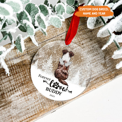 Petthouse | Personalized Pet Memorial Ornament, Dog Memorial Christmas Ornament, Pet Loss Gift