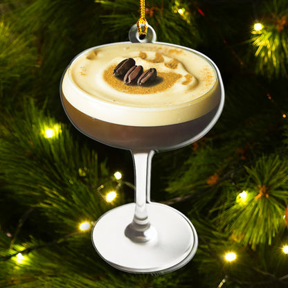 Petthouse | Personalized Espresso Martini 2d Flat Ornament For Martini Drinkers, Perfect Christmas Or Gift For Her