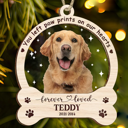 Petthouse | Personalized Dog Memorial Ornament, Dog Christmas Ornaments 2024, Memorial Pet Ornament, Dog Loss