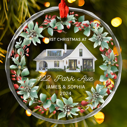 Petthouse | Personalized First Christmas At New House Christmas Ornament, New Home Xmas Ornament