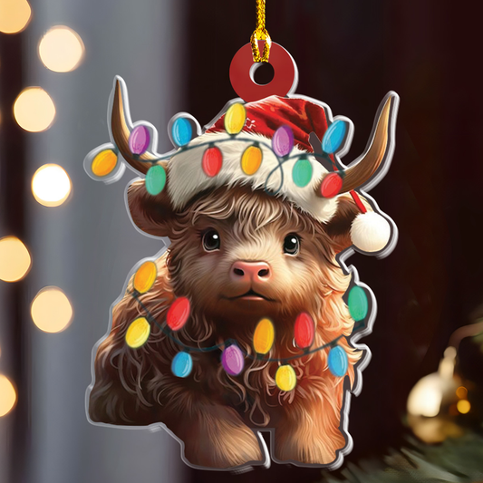 Petthouse | Highland Cow Christmas Ornaments, Highland Cow Ornament, Farmhouse Christmas Ornaments