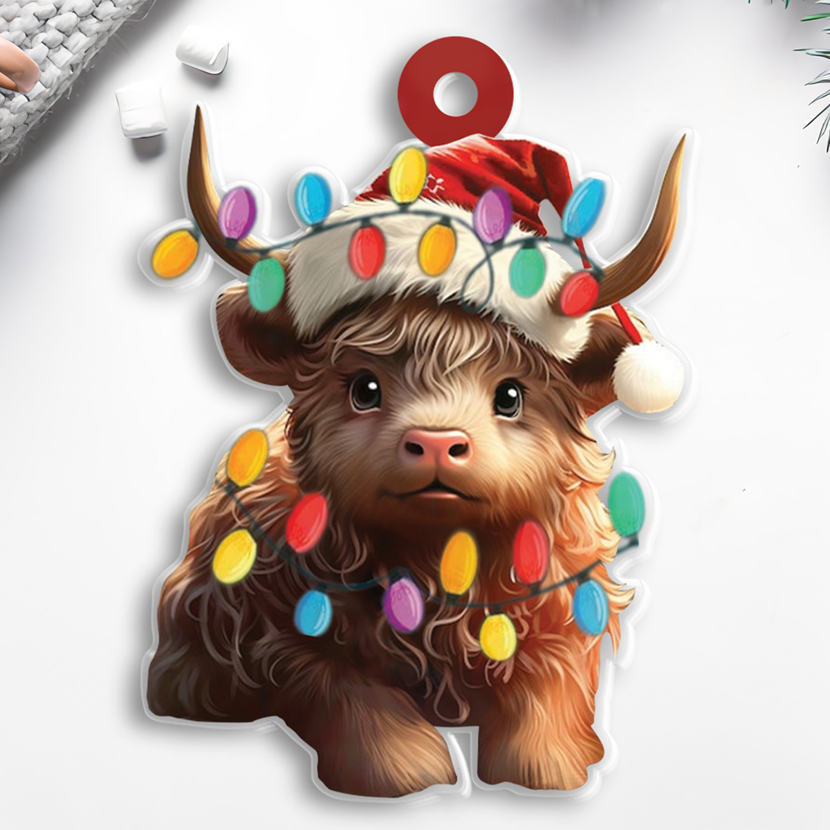 Petthouse | Highland Cow Christmas Ornaments, Highland Cow Ornament, Farmhouse Christmas Ornaments