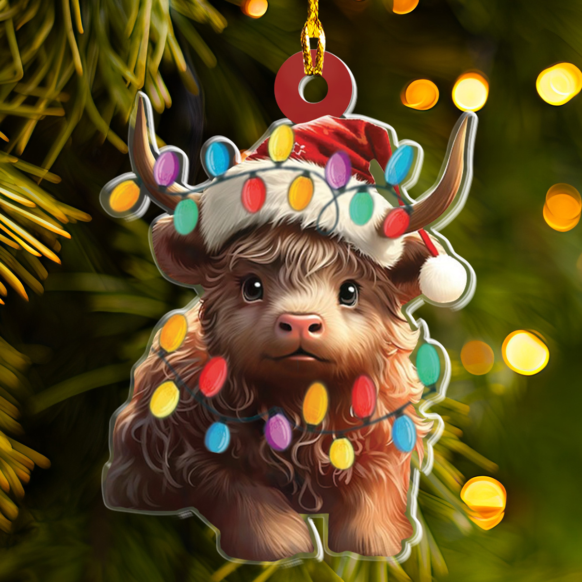 Petthouse | Highland Cow Christmas Ornaments, Highland Cow Ornament, Farmhouse Christmas Ornaments