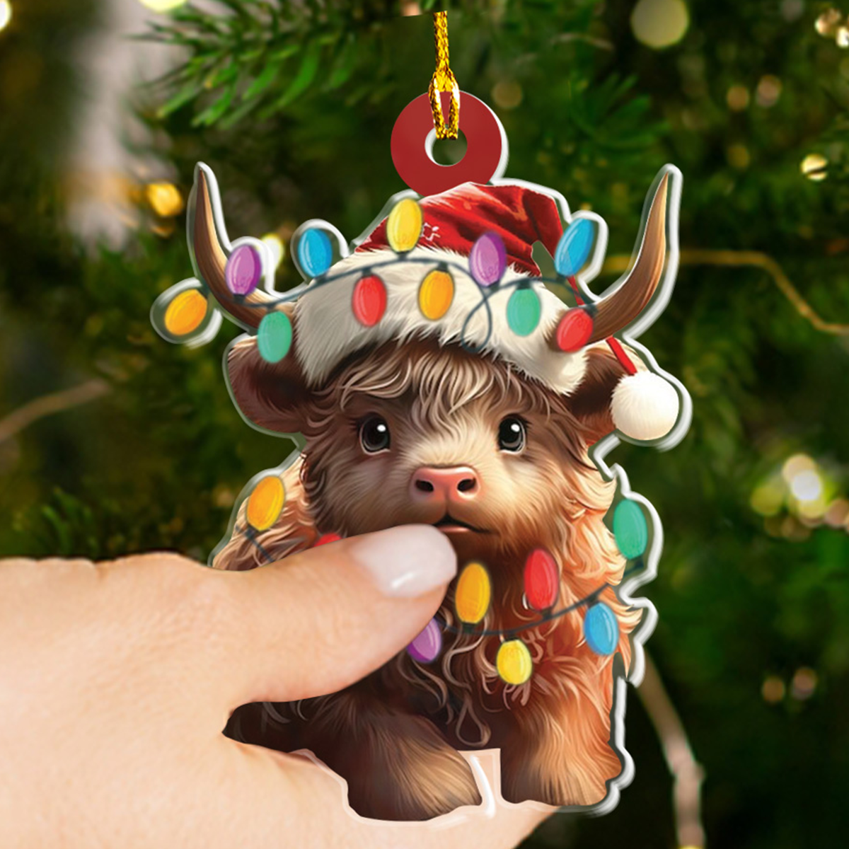 Petthouse | Highland Cow Christmas Ornaments, Highland Cow Ornament, Farmhouse Christmas Ornaments