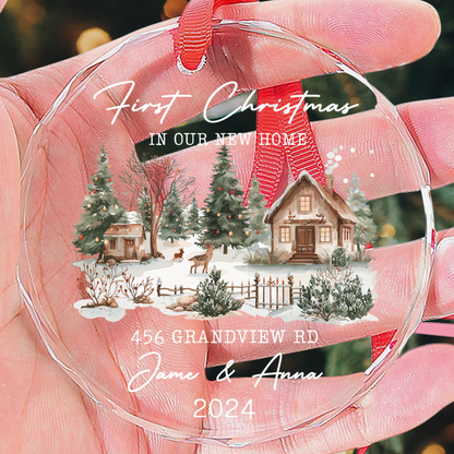 Petthouse | Personalized First Christmas In New Home Ornament, New Home Gift, Xmas Keepsake, Housewarming