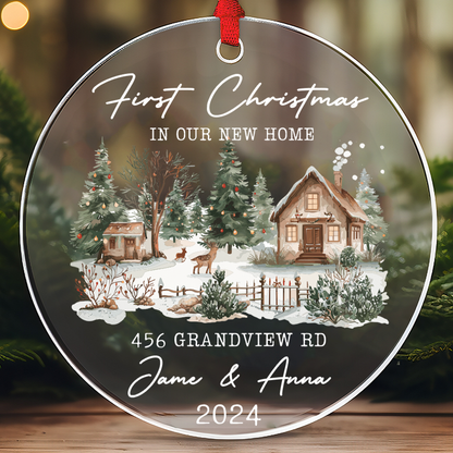 Petthouse | Personalized First Christmas In New Home Ornament, New Home Gift, Xmas Keepsake, Housewarming