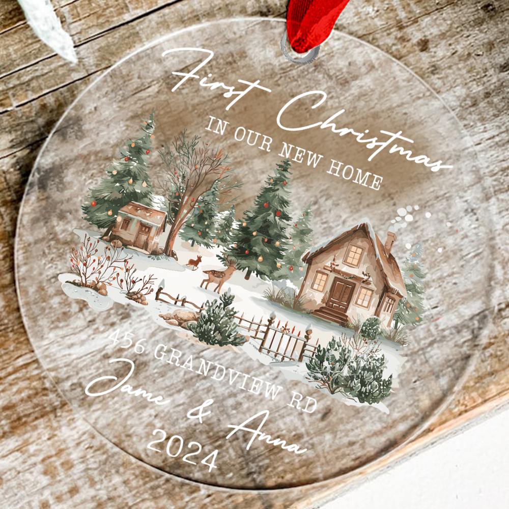 Petthouse | Personalized First Christmas In New Home Ornament, New Home Gift, Xmas Keepsake, Housewarming