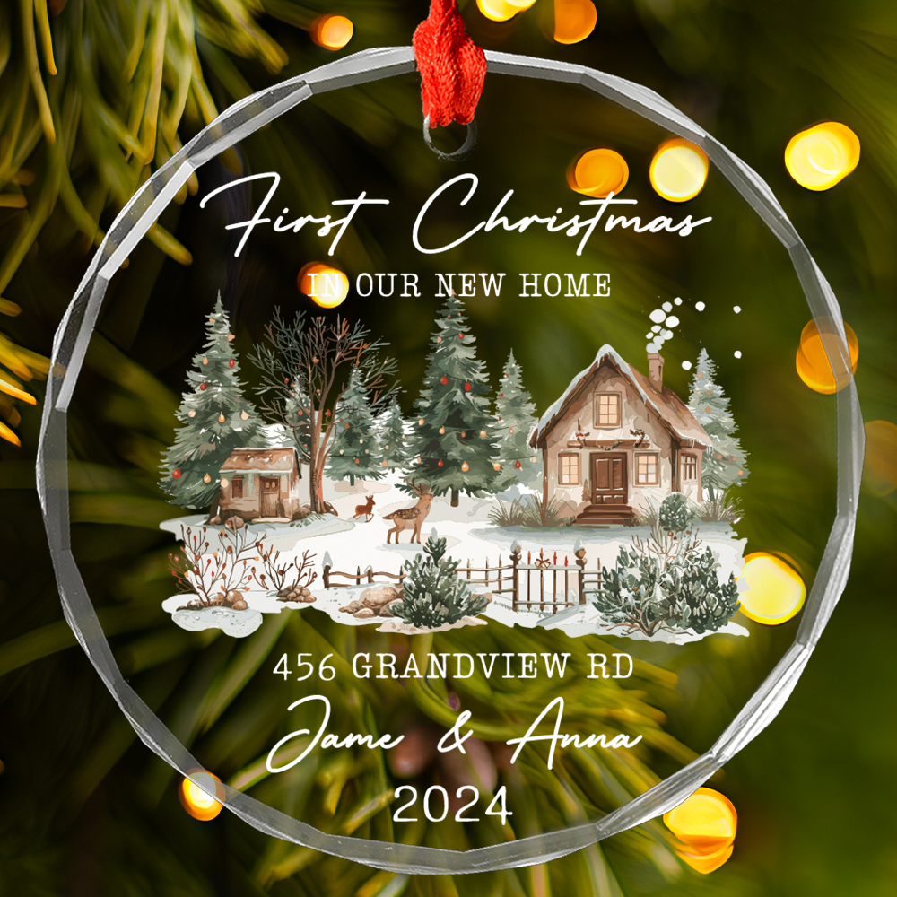 Petthouse | Personalized First Christmas In New Home Ornament, New Home Gift, Xmas Keepsake, Housewarming