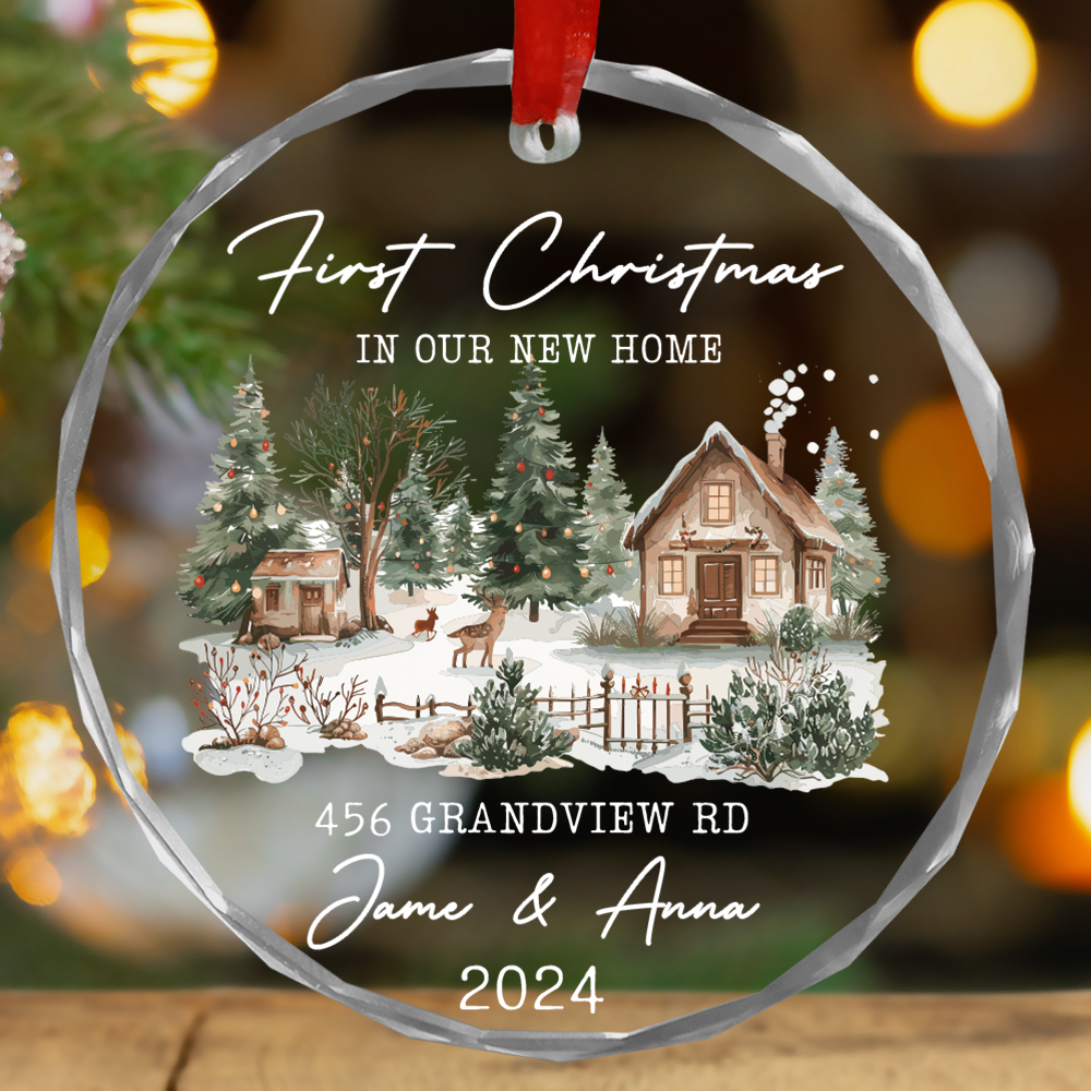 Petthouse | Personalized First Christmas In New Home Ornament, New Home Gift, Xmas Keepsake, Housewarming