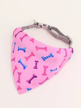 Bone Pattern Pet Bandana For Pets