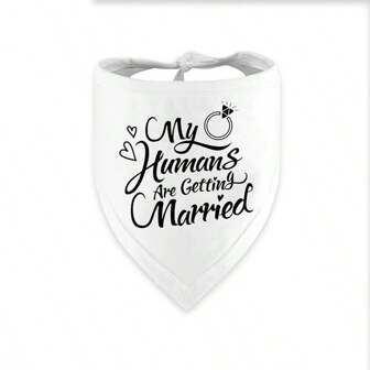 Getting Married Pets Bandana, Wedding Photo Prop, Pets Scarf, Pets Engagement Announcement, Pets Accessories