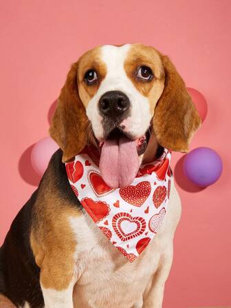 Soft Breathable Love Single Layer Adjustable Washable Pet Square Towel
